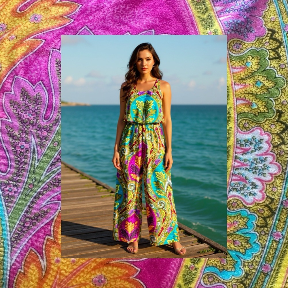 VERONIQUE LEROY Colorful Paisley Women's Set